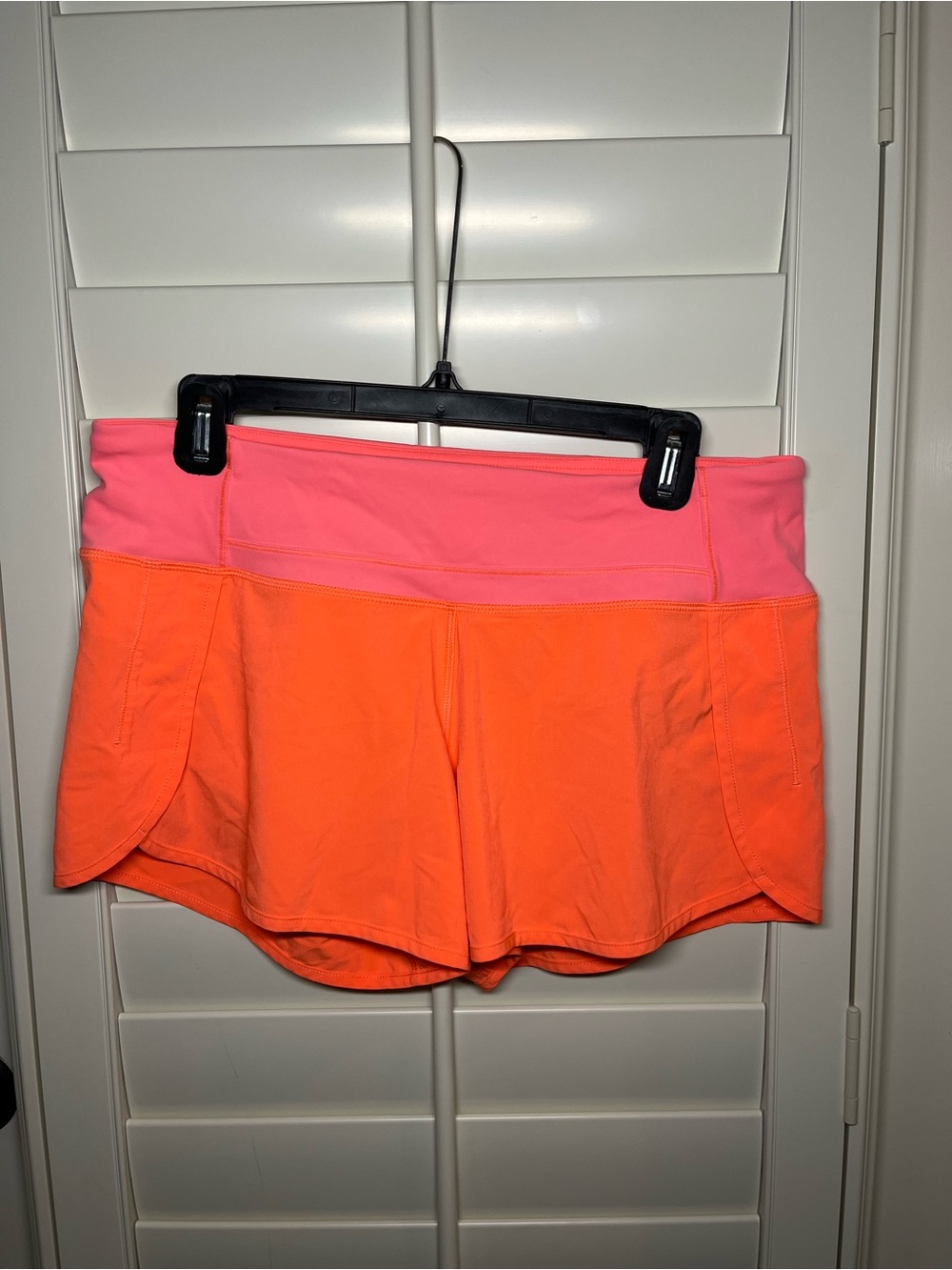 lululemon athletica Two-Tone Pink & Orange Athletic Shorts